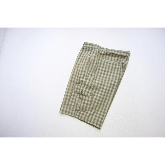 Nike Golf Cargo Shorts Dri Fit Sport Flat Athletic Performance Plaid Mens Sz 38 - Picture 1 of 8